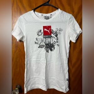 Puma White Short Sleeve Tee